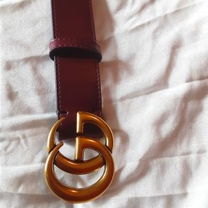 Brown leather belt